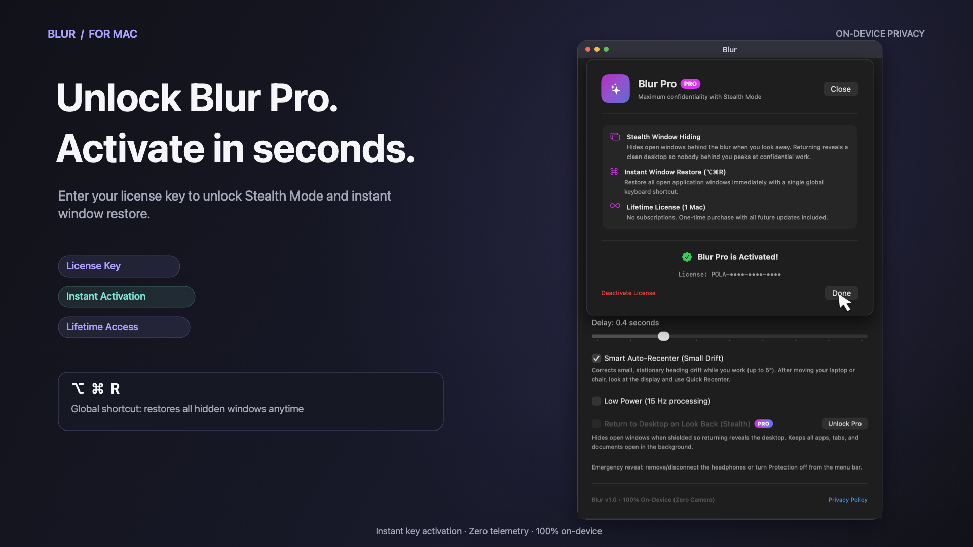Blur Standard vs Pro comparison graphic